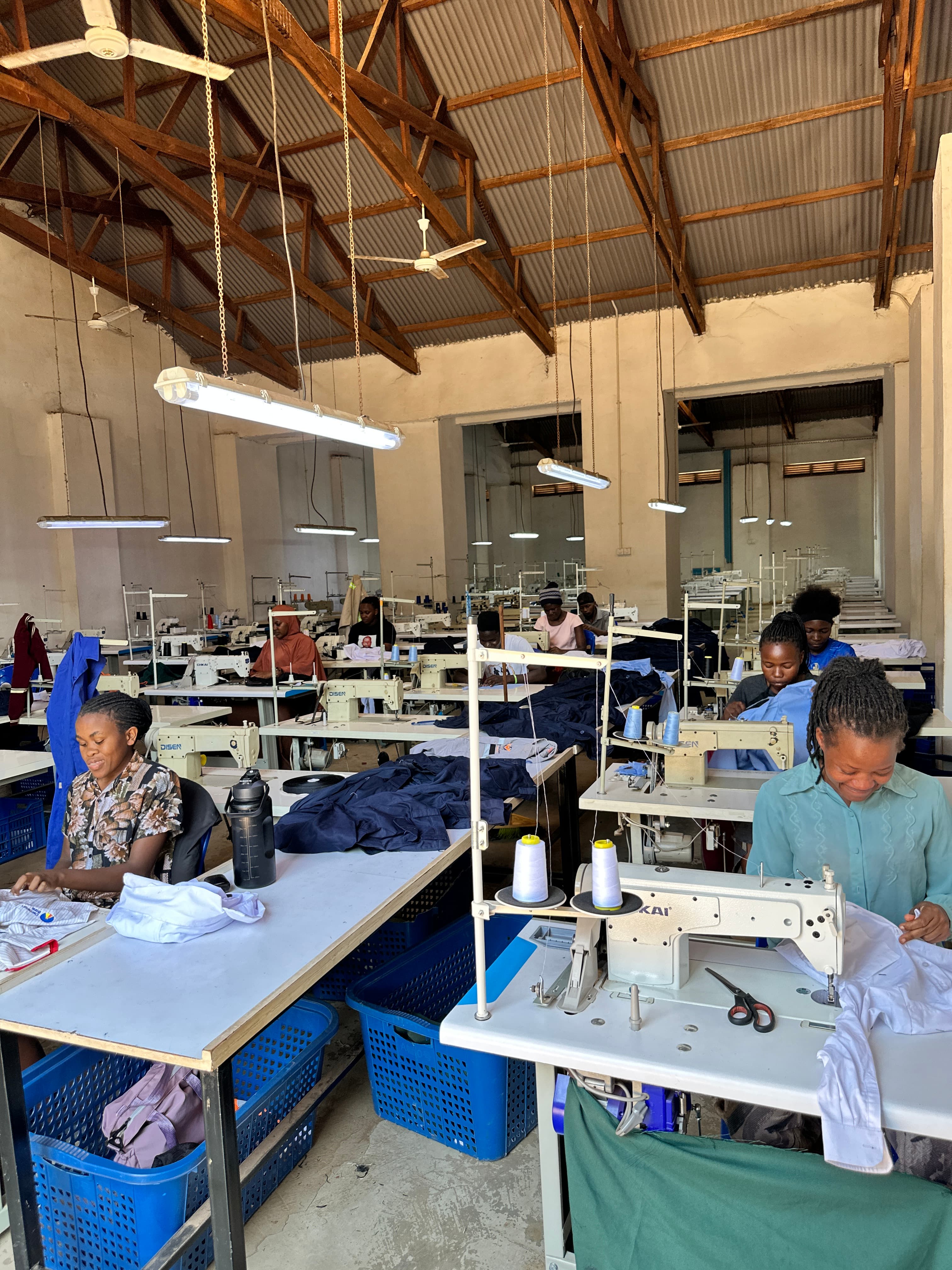 Finished Dorta garments prepared for customers
